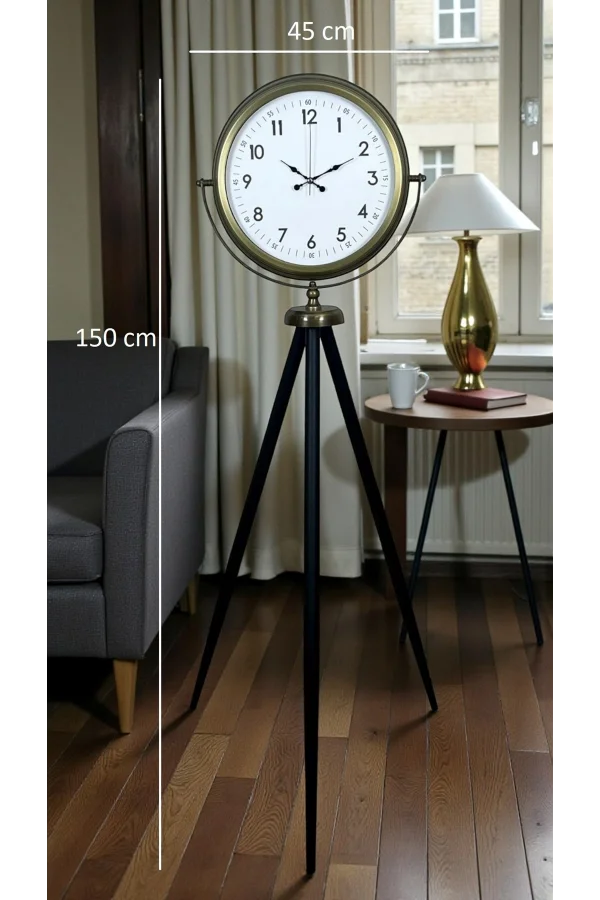 Klasik Eskitme Tripod Ayaklı Saat