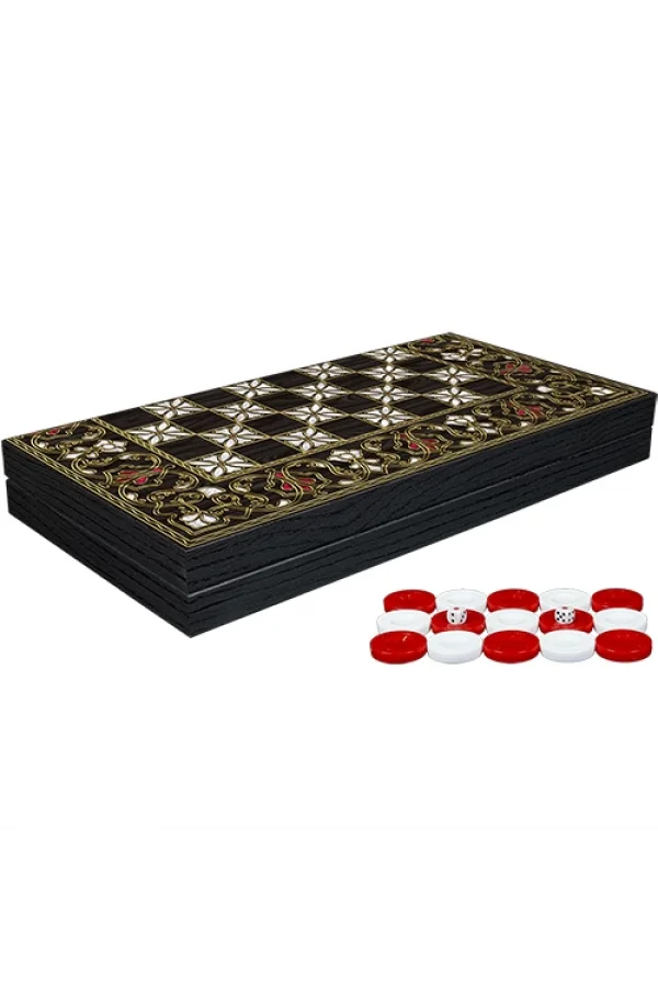 Klasik Sedef İşlemeli Tavla Model 2