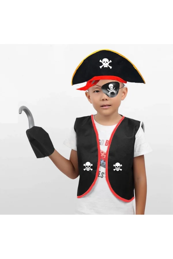 Korsan Kostüm Seti Çocuk Boy 4-6 Yaş