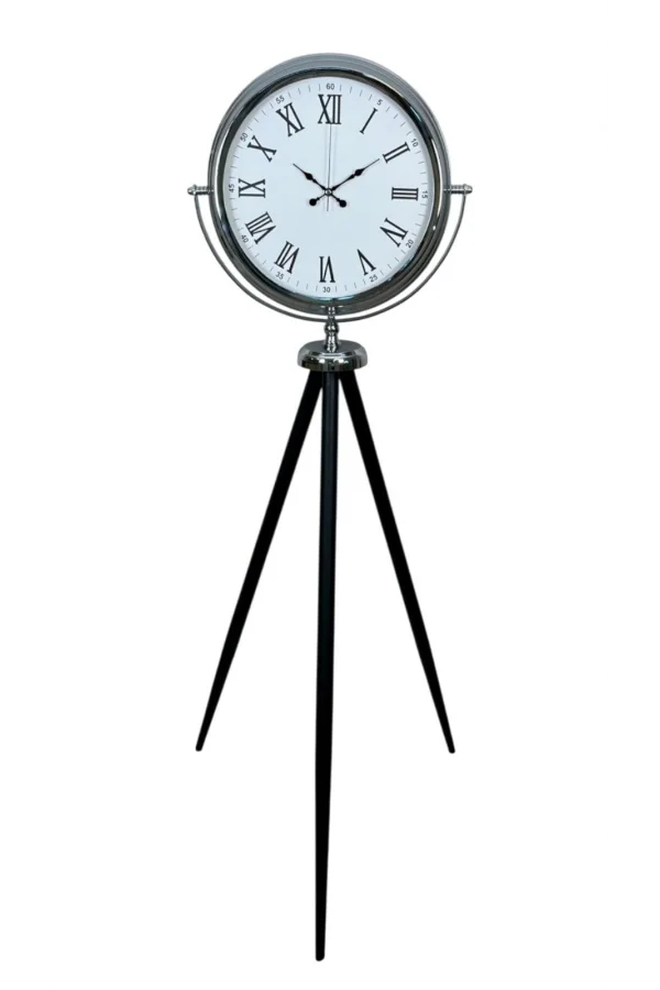 Krom Asalet Tripod Ayaklı Saat