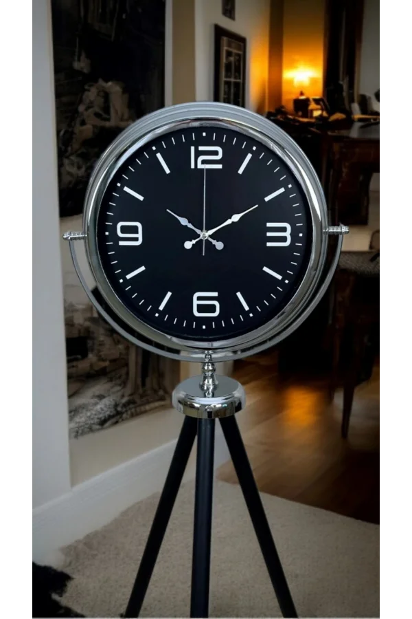 Krom Asil Tripod Ayaklı Saat