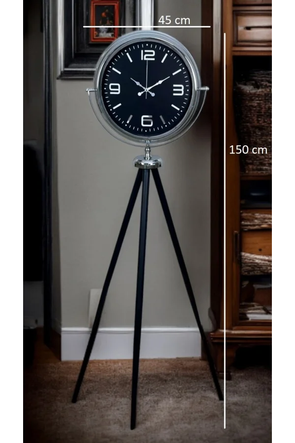 Krom Asil Tripod Ayaklı Saat