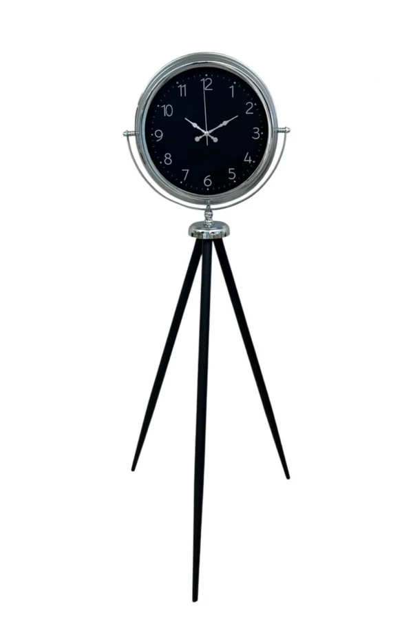 Krom Zarif Tripod Ayaklı Saat