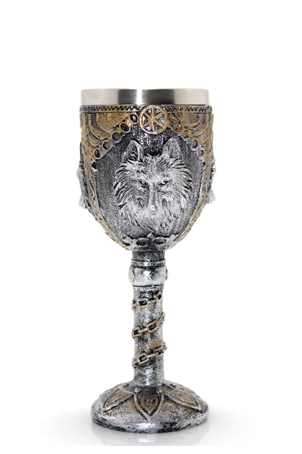 Kurt Büstü Tasarımlı Paslanmaz Çelik Kadeh Bardak