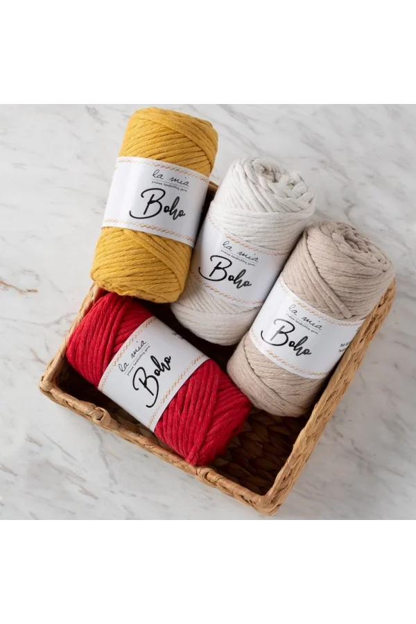 La Mia Boho Pembe Büküm Makrome İpi - L046 - 33989