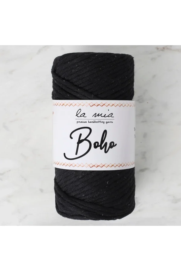 La Mia Boho Siyah Büküm Makrome İpi - L006 - 33997