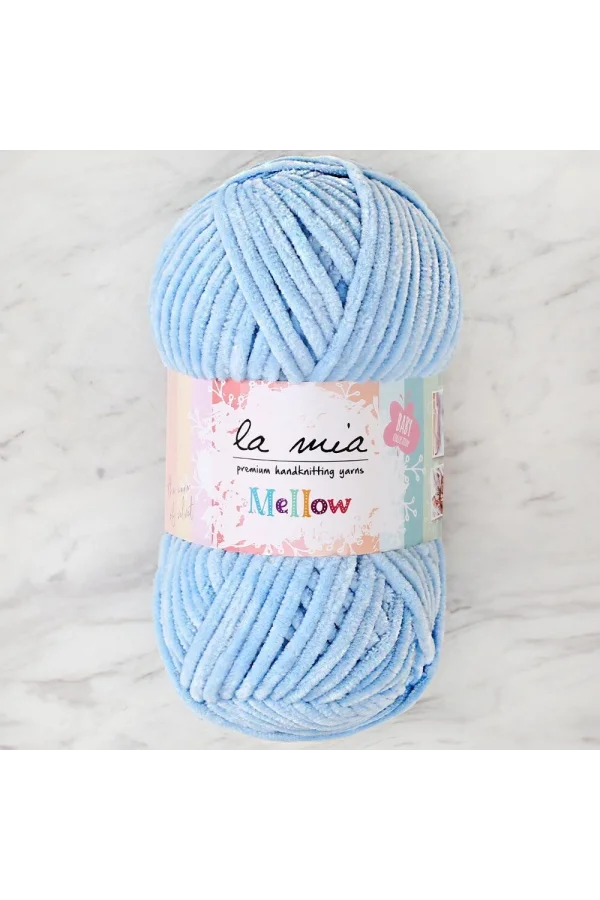 La Mia Mellow Bebe Mavi El Örgü İpi - 907 - 34156