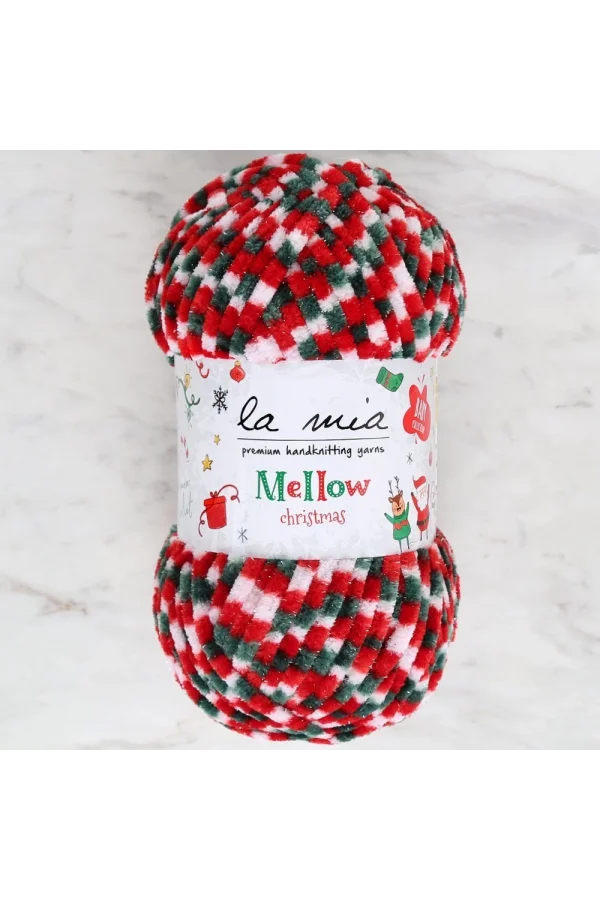 La Mia Mellow Christmas Gümüş simli El Örgü İpi -