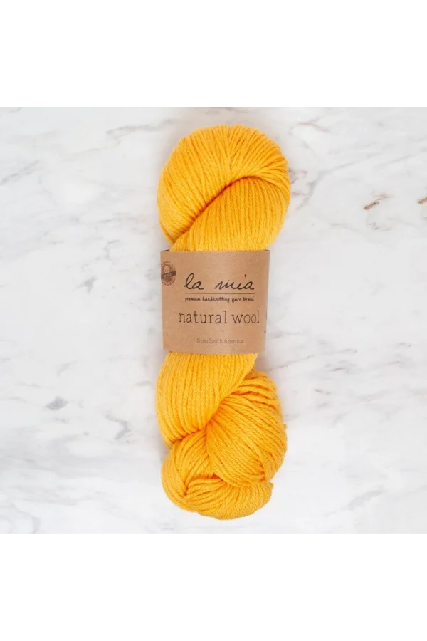 La Mia Natural Wool Sarı El Örgü İpi - L877 - 34401
