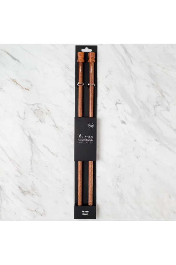 La Mia Rosewood 10 mm 36 cm Ahşap Örgü Şişi