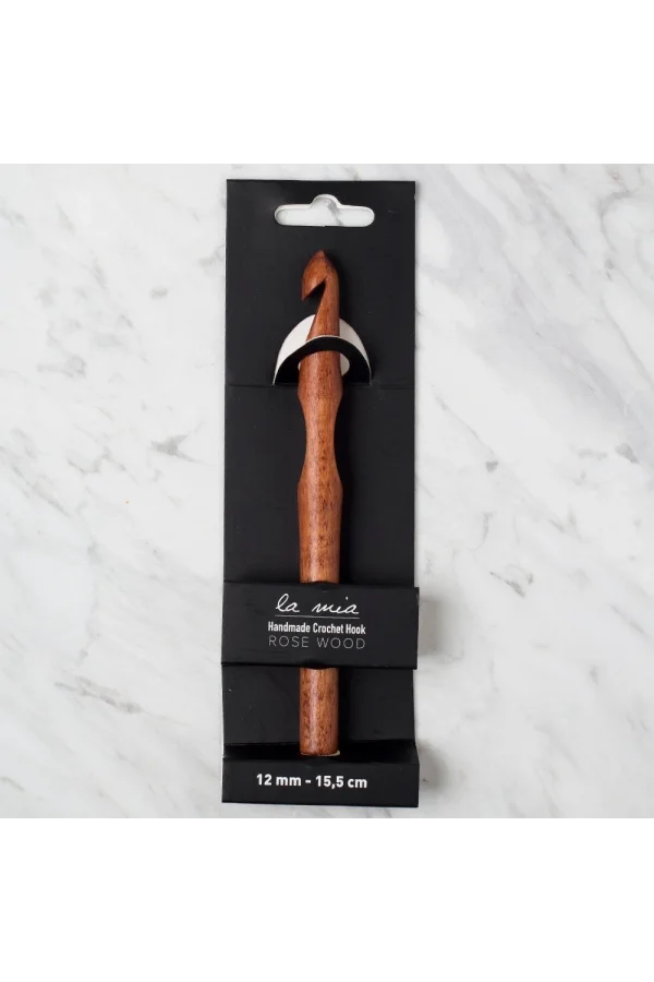 La Mia Rosewood 12 mm 15.5 cm Ahşap Yün Tığ