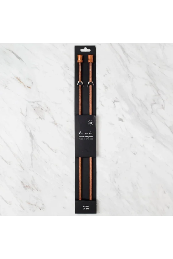 La Mia Rosewood 6 mm 36 cm Ahşap Örgü Şişi