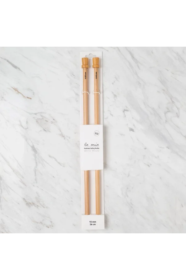 La Mia Whitewood 10 mm 36 cm Ahşap Örgü Şişi