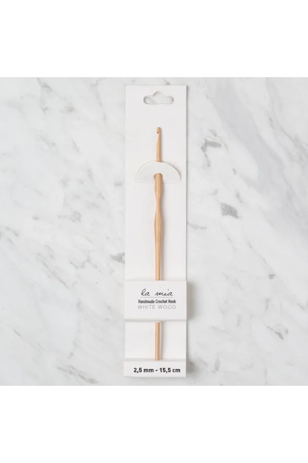 La Mia Whitewood 2.5 mm 15.5 cm Ahşap Yün Tığ