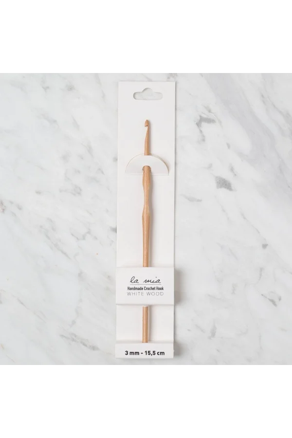 La Mia Whitewood 3 mm 15.5 cm Ahşap Yün Tığ