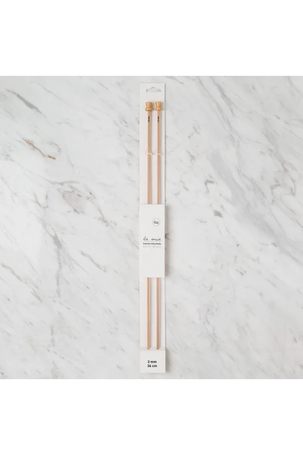 La Mia Whitewood 3 mm 36 cm Ahşap Örgü Şişi