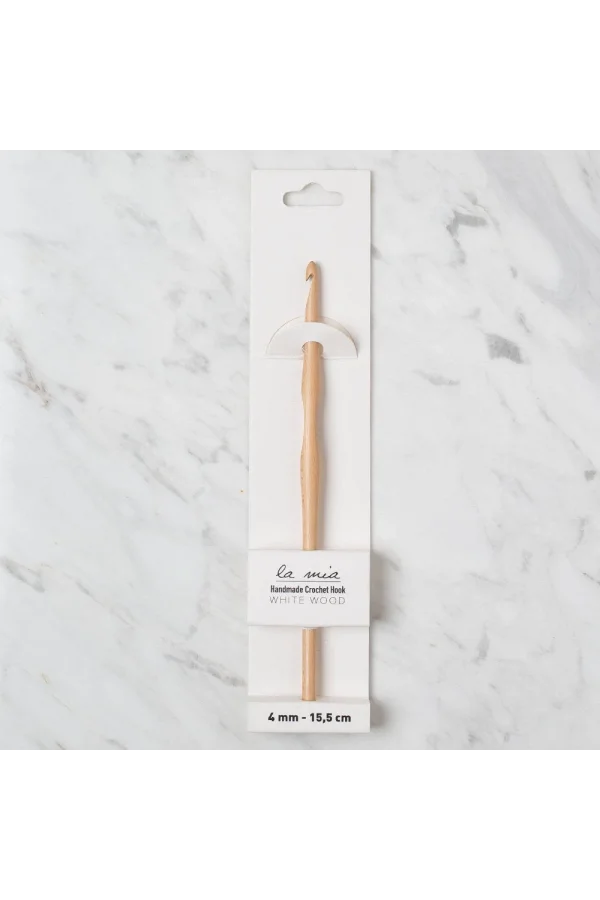 La Mia Whitewood 4 mm 15.5 cm Ahşap Yün Tığ