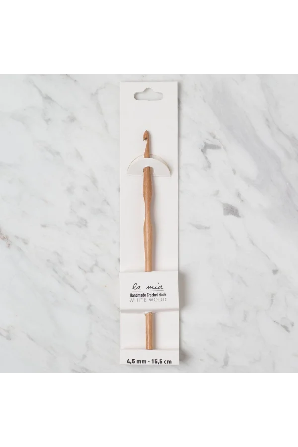 La Mia Whitewood 4.5 mm 15.5 cm Ahşap Yün Tığ