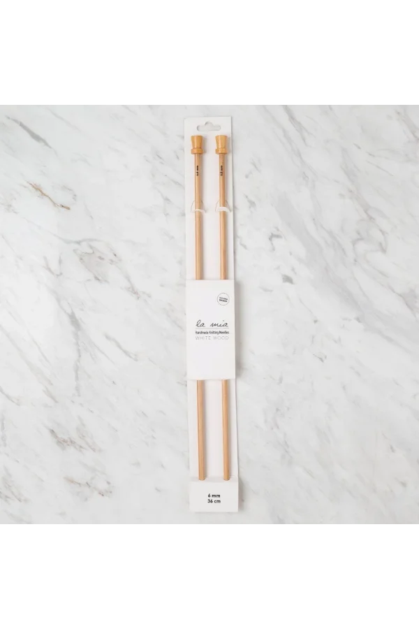 La Mia Whitewood 6 mm 36 cm Ahşap Örgü Şişi