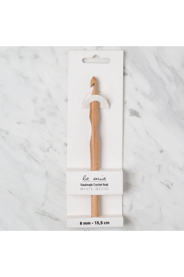La Mia Whitewood 8 mm 15.5 cm Ahşap Yün Tığ