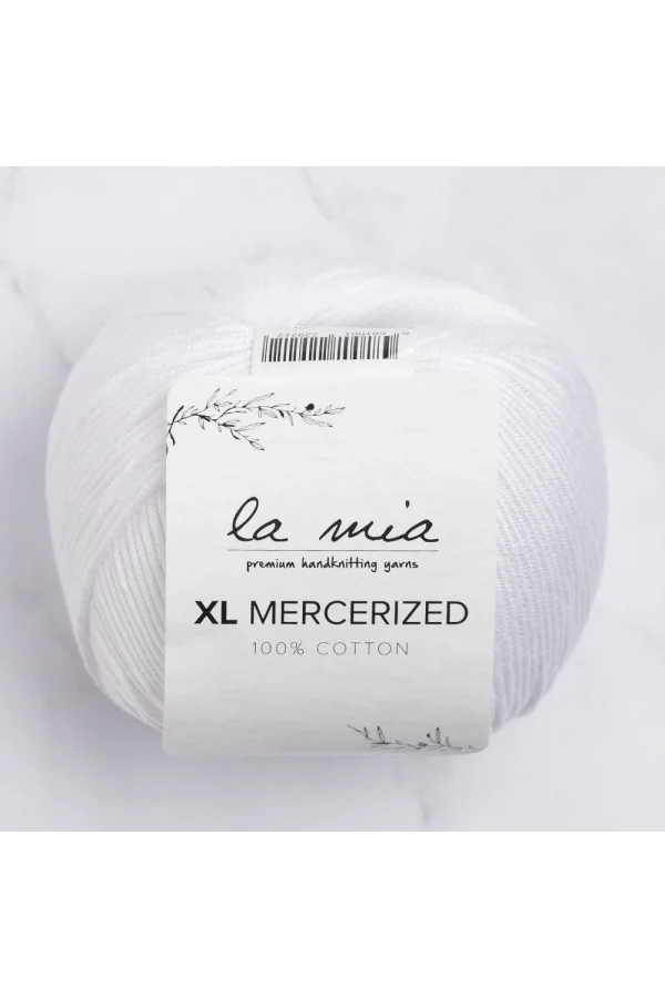 La Mia XL Mercerized Beyaz El Örgü İpi - 2 - 33759