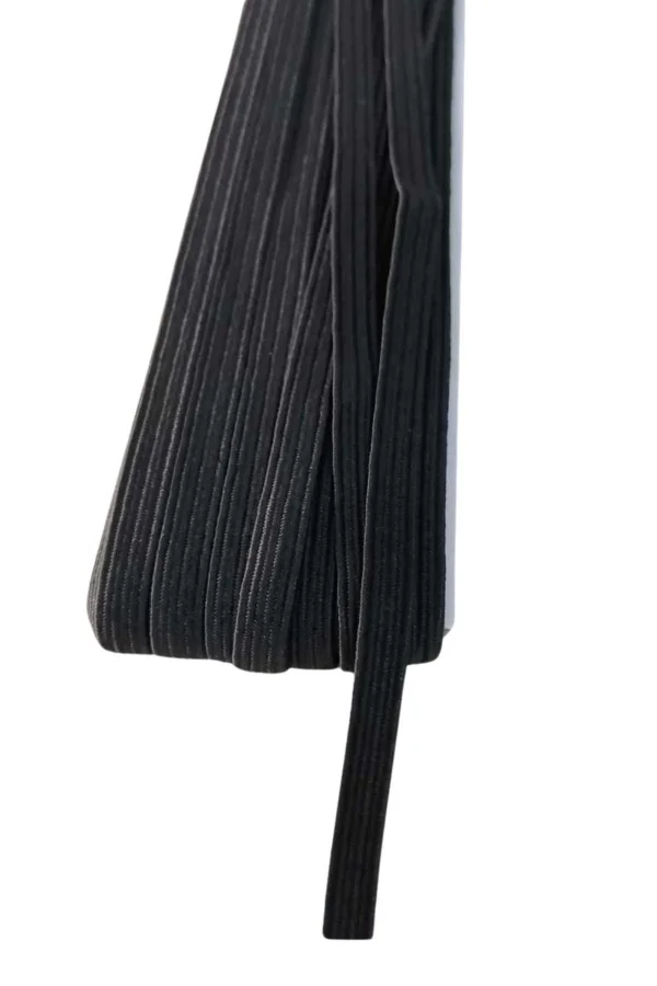 Lastik En 0,5 cm 10 Metre Siyah