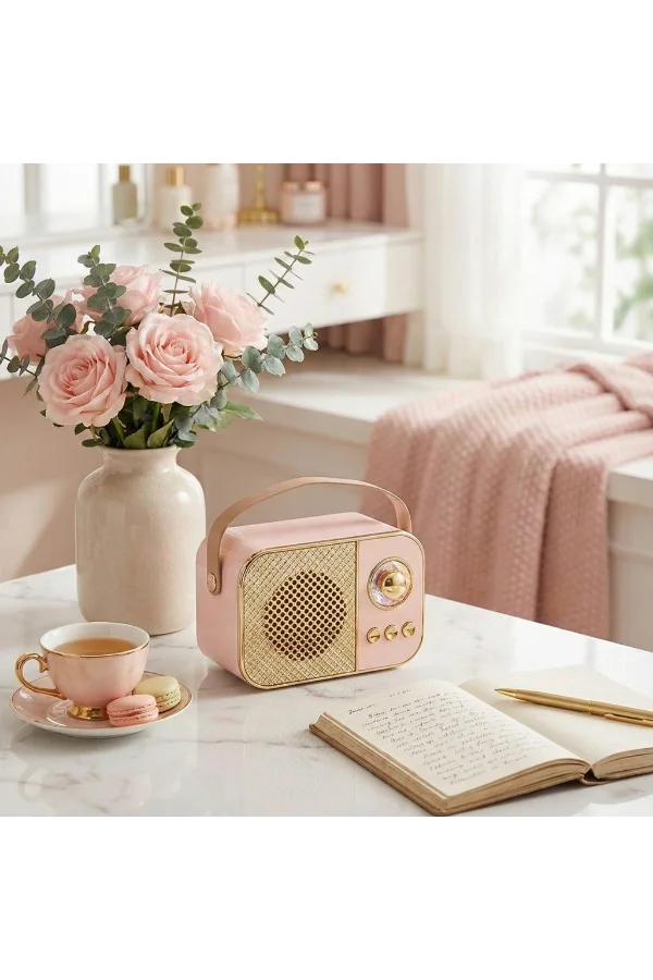 LED Aydınlatmalı Hoparlör Pembe