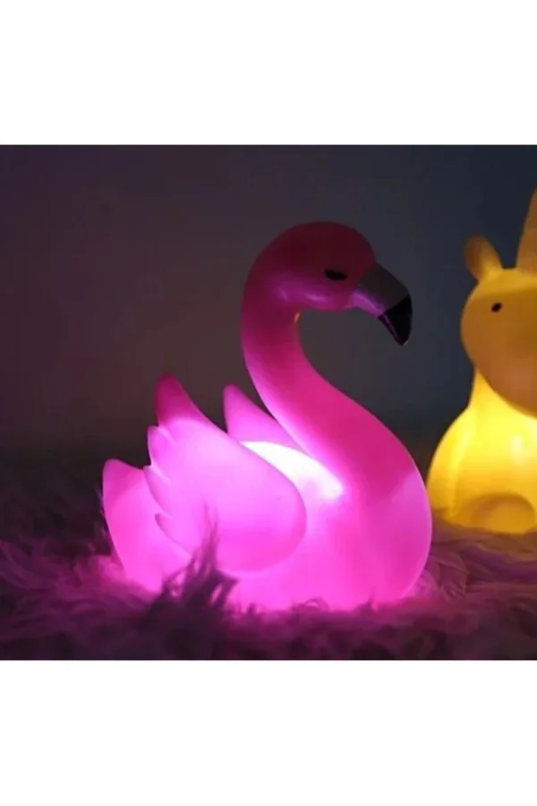 LED Işıklı Flamingo Masa Lambası