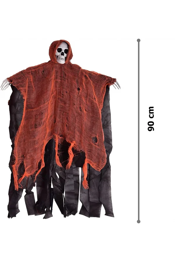 LED Işıklı Pelerinli Kuru Kafa Dekor