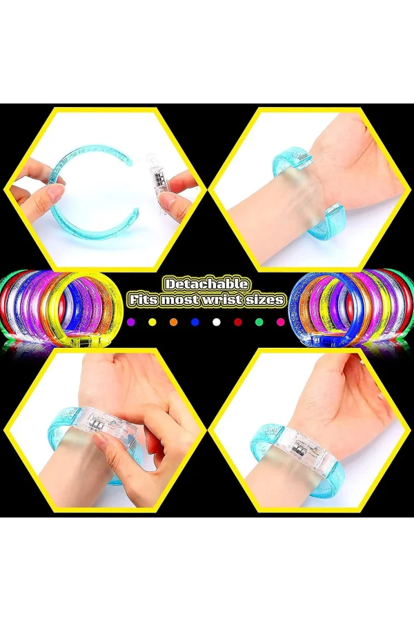 LED Işıklı Pilli Bileklik