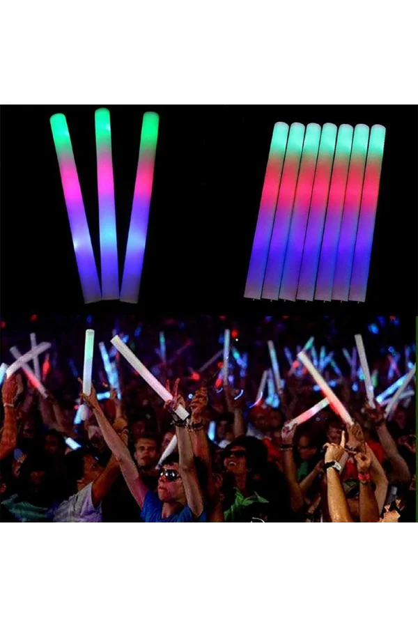 Led Işıklı Rengarenk Sünger Parti Çubuk
