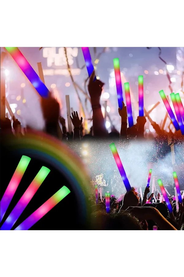 Led Işıklı Rengarenk Sünger Parti Çubuk