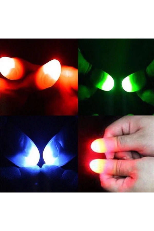 Led Işıklı Renkli Sihirli Parmak Şaka