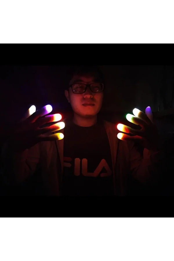 Led Işıklı Renkli Sihirli Parmak Şaka