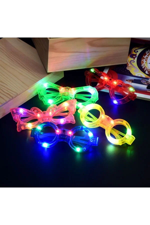 Led Işıklı Yanar Söner Parti Gözlüğü Seti 6 Adet