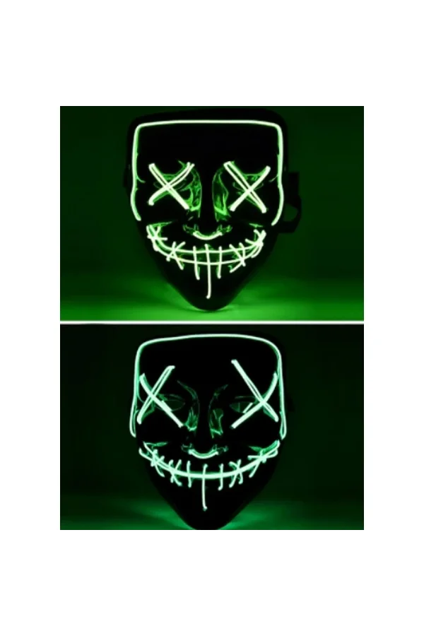 LED Işıklı Yeşil Maske