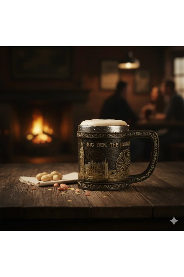 Londra Detaylı Çelik Kupa