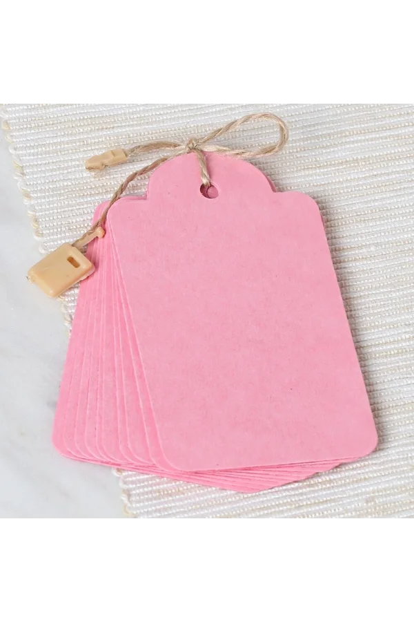 Loren 10lu Pembe Etiket ve Klipsli Etiket İpi