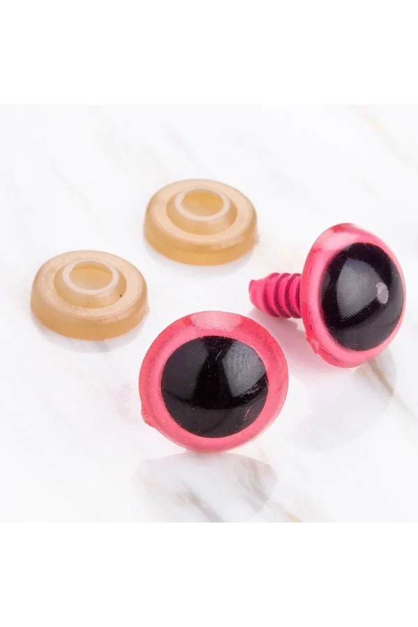 Loren 16 mm Pembe 5 Çift Amigurumi Göz