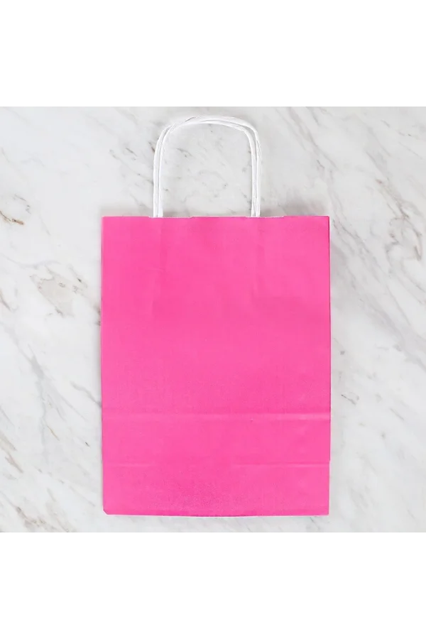 Loren 18x8x24 cm  Pembe Kraft Çanta