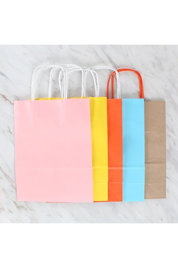 Loren 18x8x24 cm Sarı Kraft Çanta