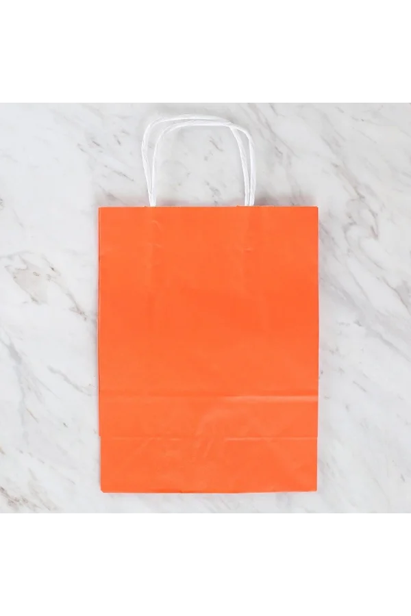 Loren 18x8x24 cm Turuncu Kraft Çanta