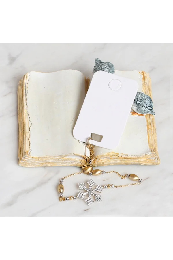 Loren 25li Beyaz Takı Bileklik Kartı