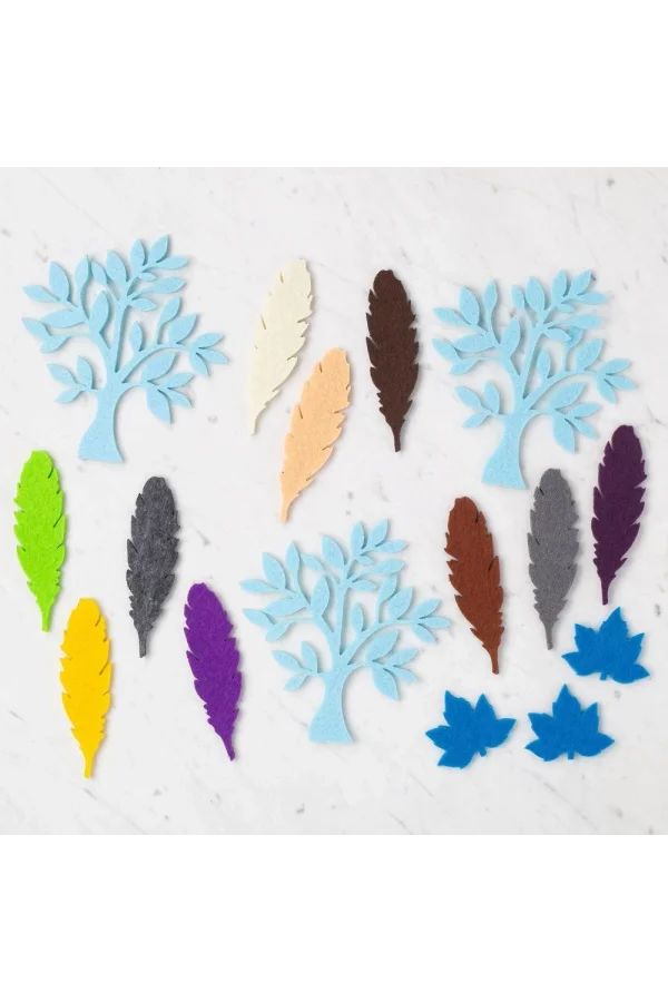 Loren 3 Paket Yaprak Figürlü Keçe Set