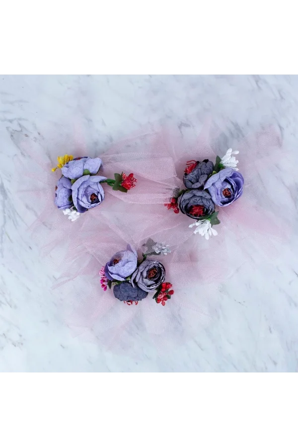 Loren Bohça süsü 3 lü Pembe