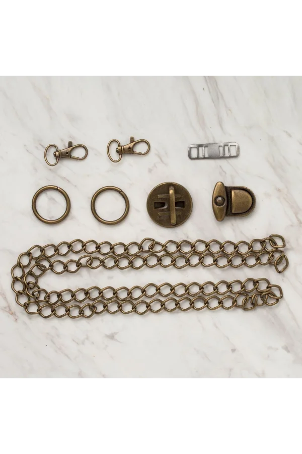 Loren Çanta Aksesuar Seti bronz