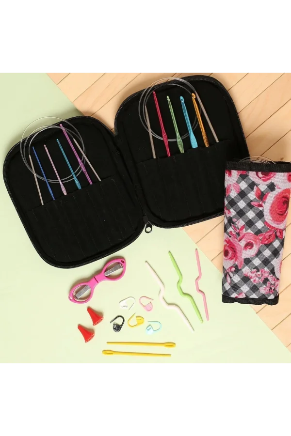 Loren Çantalı Tığ ve Örgü Aksesuarları Seti