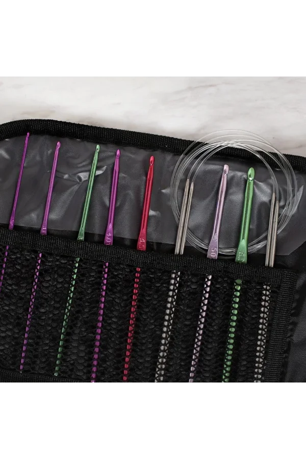 Loren Çantalı Tığ ve Örgü Aksesuarları Seti