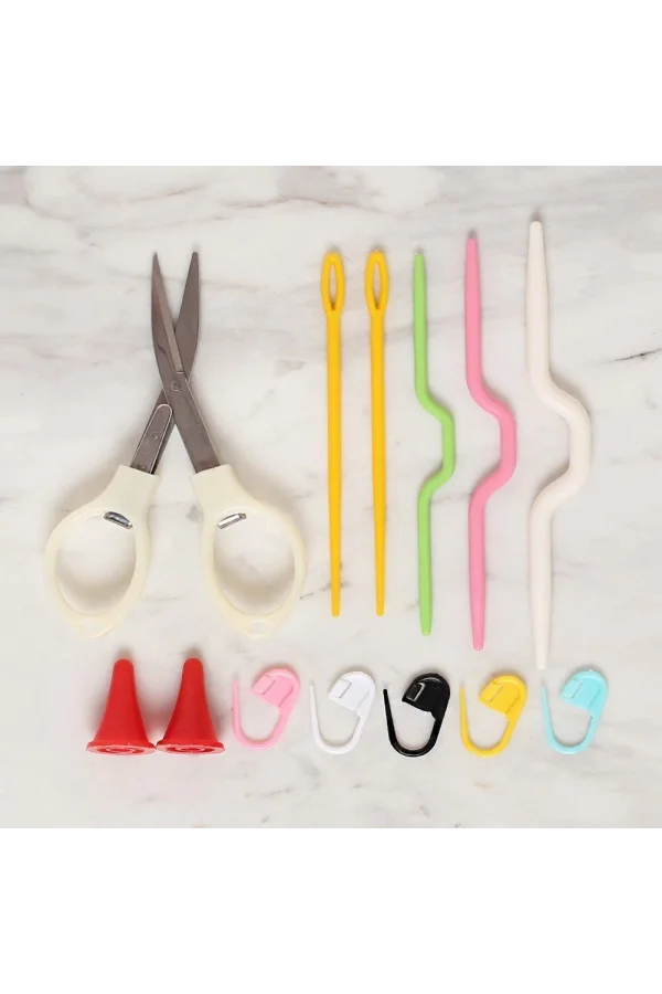 Loren Çantalı Tığ ve Örgü Aksesuarları Seti