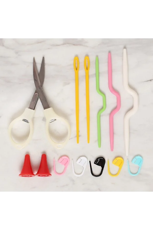 Loren Çantalı Tığ ve Örgü Aksesuarları Seti